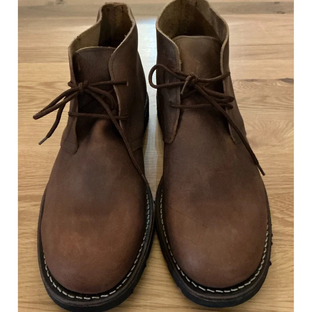 By The Mountain Handmade Portuguese Leather Chukka Boots Brown EU 44 US‎ ~10
